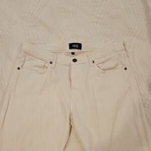 PAIGE Men's Cream Slim Jeans